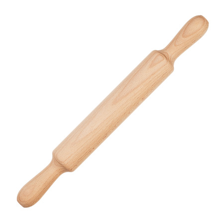 rolling pin on a white backgroundの写真素材