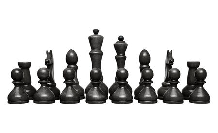 Chess pieces on white backgroundの写真素材