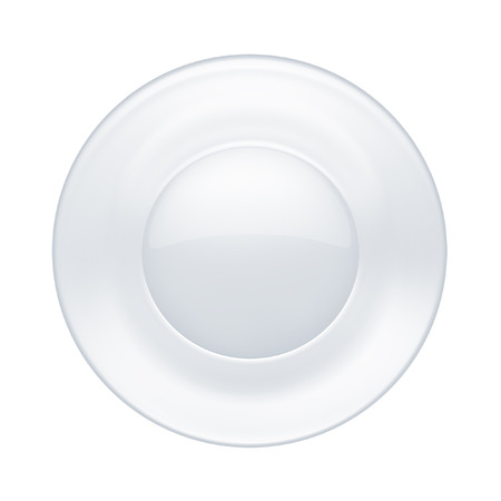 Glass plate on white backgroundの写真素材