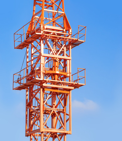 Fragment modern industrial construction against the blue skyの写真素材