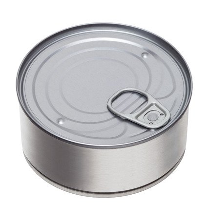 tin can on a white backgroundの写真素材