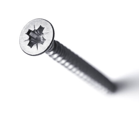 Screw on a white backgroundの写真素材