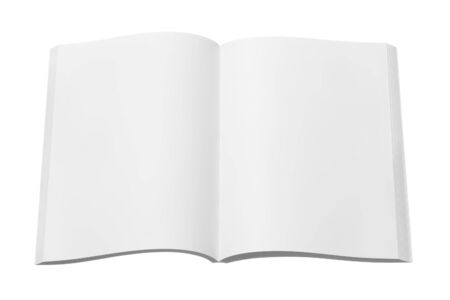 blank magazine or book on white backgroundの写真素材