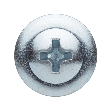Screw head isolated on a white backgroundの写真素材