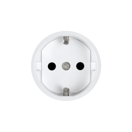 electric household outlet on a white backgroundの写真素材