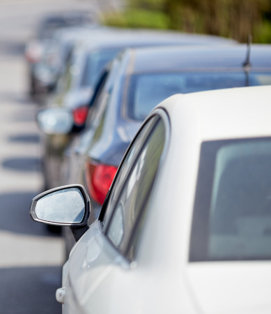 Cars on the road in Traffic jam.の写真素材