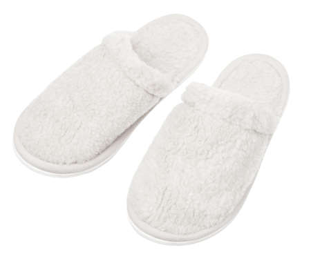 house slippers on a white backgroundの写真素材