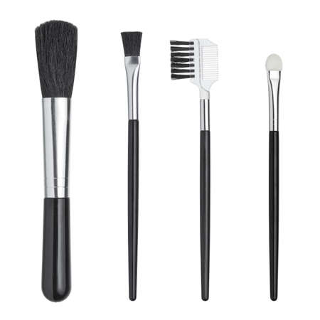 Professional makeup brush isolated on white backgroundの写真素材