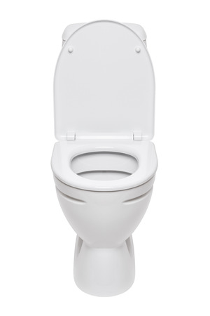 toilet bowl on a white backgroundの写真素材