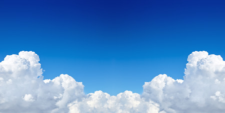 Blue sky with cloudの写真素材
