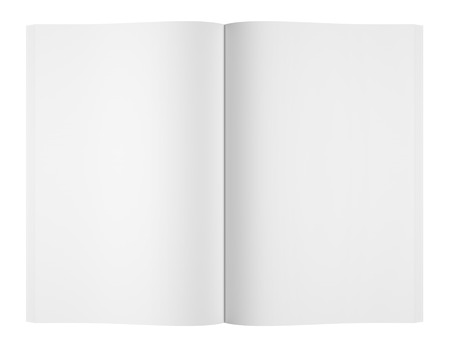 blank magazine or book on white backgroundの写真素材