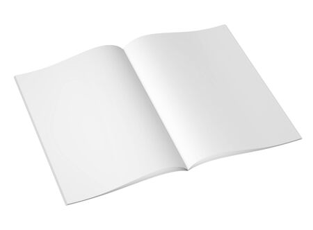blank magazine or book on white backgroundの写真素材