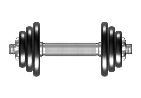 Dumbbell on a white backgroundの写真素材