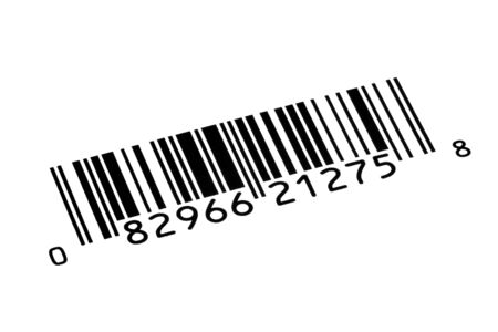 barcode on a white backgroundの写真素材
