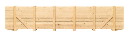 wooden container on a white backgroundの写真素材