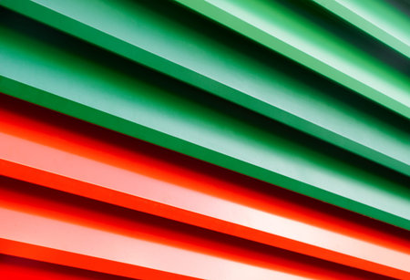 Colorful Metal Blinds, abstract backgroundの写真素材