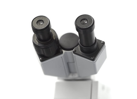 microscope on white background