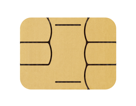 SIM card chip on a white backgroundの写真素材