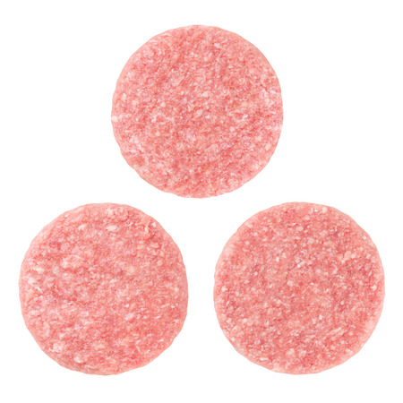Fresh burgers isolated on white backgroundの写真素材
