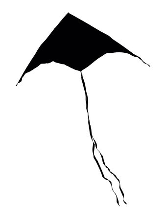 Vector kite on a white backgroundのイラスト素材