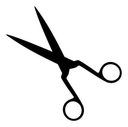 Scissors on white background, vector illustrationのイラスト素材