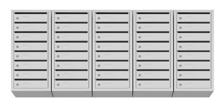 mail boxes on white background                              の写真素材