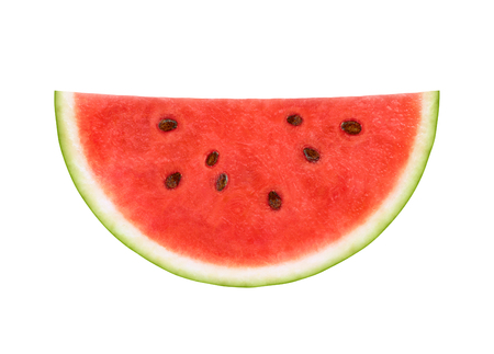 Slice of watermelon isolated on white background                               の写真素材