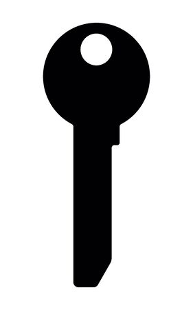 key on white background, vector silhouetteのイラスト素材