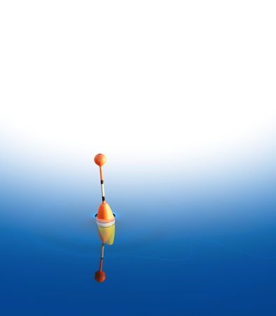 Fishing float in the waterの写真素材