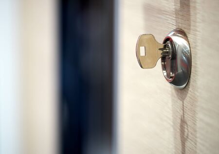 Key in the keyholeの写真素材