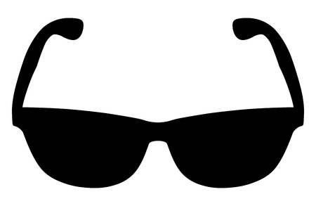 Black glasses on white background, vector illustrationのイラスト素材