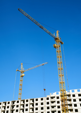 Construction of a residential houseの写真素材