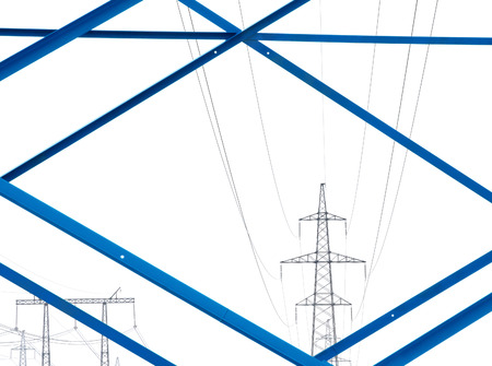 High voltage power linesの写真素材
