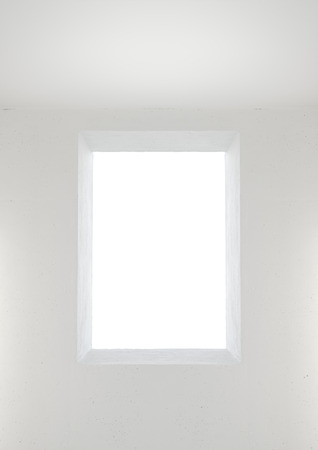 empty hole for window in concrete wallの写真素材
