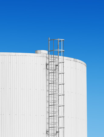 Storage Tank on the background of blue skyの写真素材