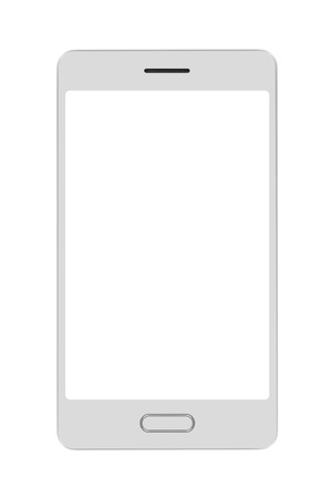 Smartphone isolated on white backgroundの写真素材