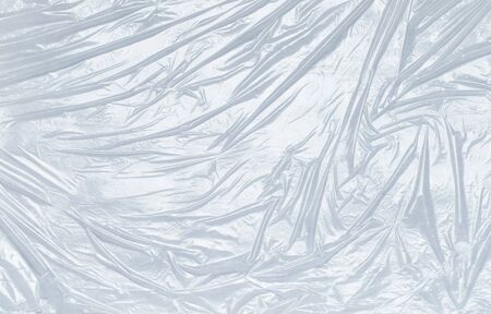 Polyethylene foil or package close-up, abstract background                      の写真素材