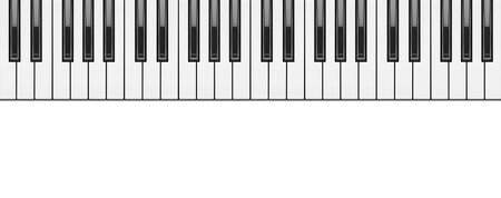 piano keyboard close up on white backgroundの写真素材