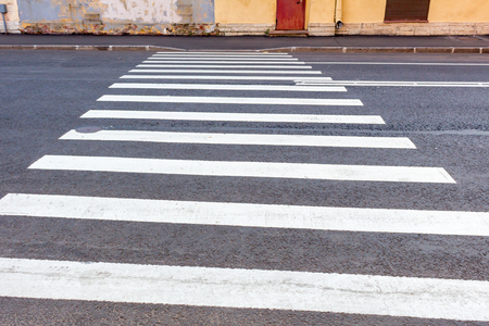crosswalk. empty pedestrian crossingの写真素材