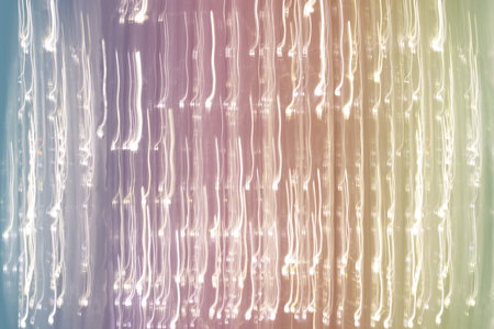 colorful abstract photo of a garland in motion. blurring and no focusの写真素材