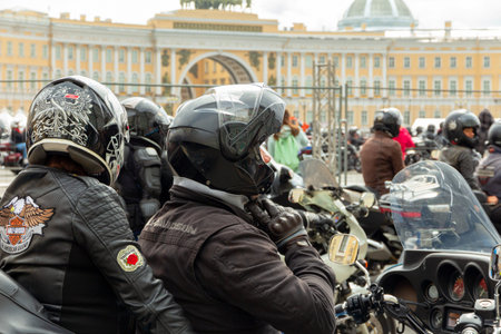 St. Petersburg, Russia - August 03,  2019: Harley-Davidson Motorcycle Festival in St. Petersburg....