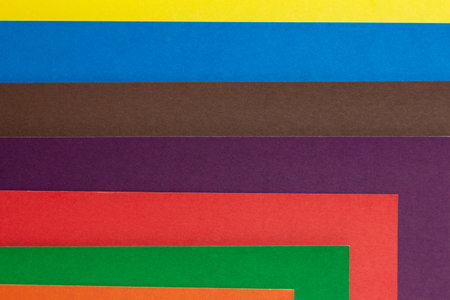 Classic multi-colored children's coated cardboard for crafts and creativity. yellow, red, blue,...