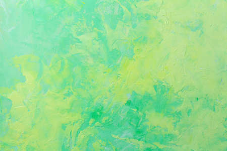 Yellow-green acrylic background. primed wallの写真素材