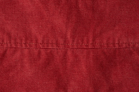 Red velvet material with seam, background