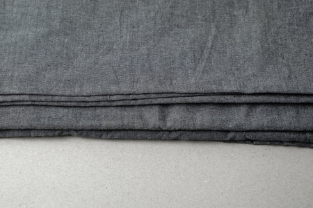 New dark gray bed sheet for the bedroomの写真素材
