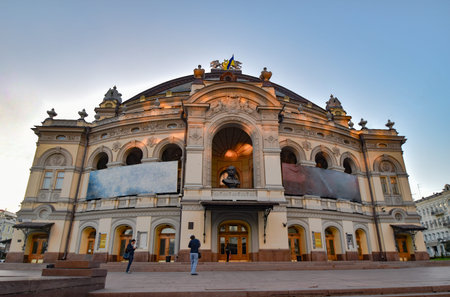 Opera house in the evening