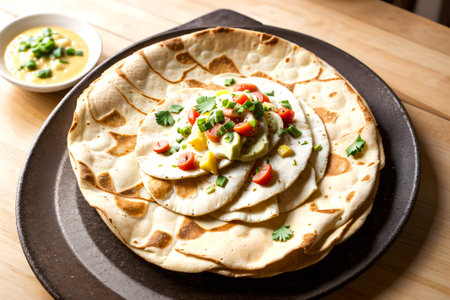 ortilla, originally a corn flatbread, is one of the essential bread varieties that has been present in Mexican generative AIの素材