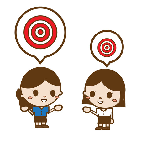 Big Target. Business Concept Cartoon Illustrationのイラスト素材