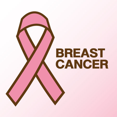 pink ribbon, breast cancer awarenessのイラスト素材