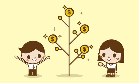 Money plant. Money growth and investment conceptのイラスト素材